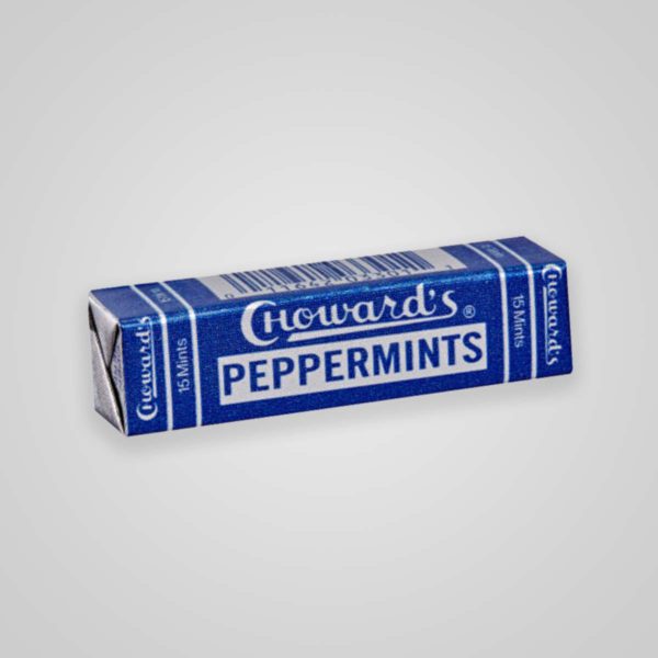 A pack of Choward's Peppermint Mints.