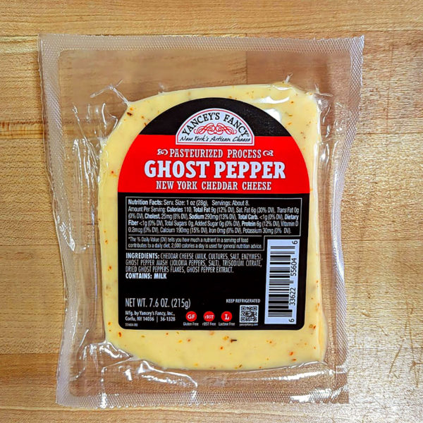 Ghost Pepper Aged Sharp Cheddar (7.6 oz.) - Yancey's Fancy