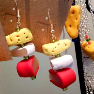 Cheesy earrings.
