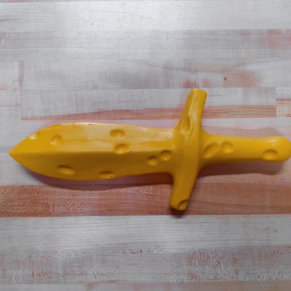 Original CheeseHead foam dagger.