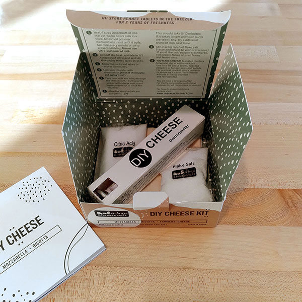 DIY Cheese Kit, opened box.