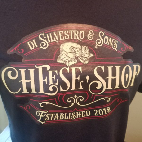 Closeup of Di Silvestro & Sons ladies' t-shirt.