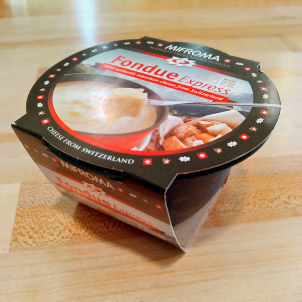 A cup of Mifroma Fondue Express.