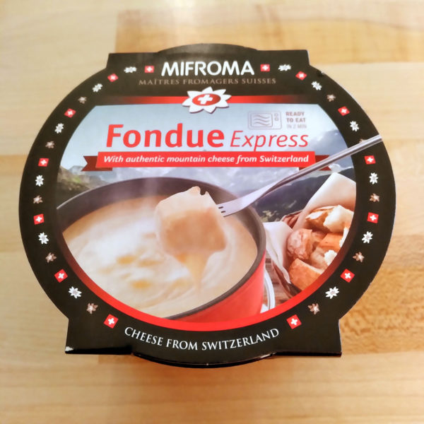 The top of a cup of Mifroma Fondue Express.