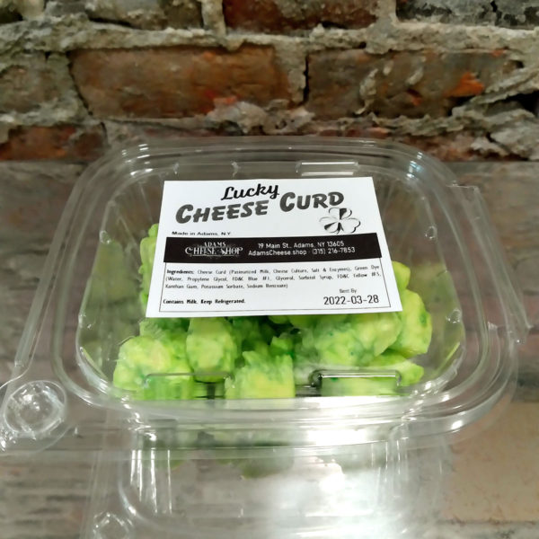 A container of Lucky Cheese Curd.