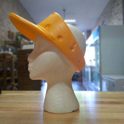 Original CheeseHead foam visor.
