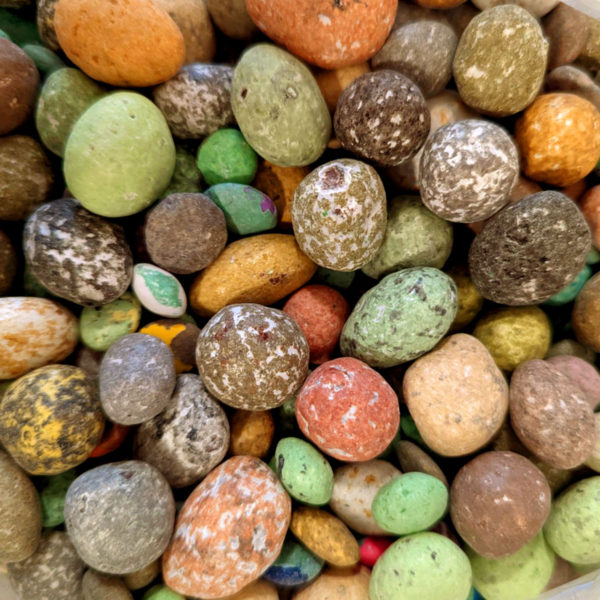 Closeup of Candy Pebbles.