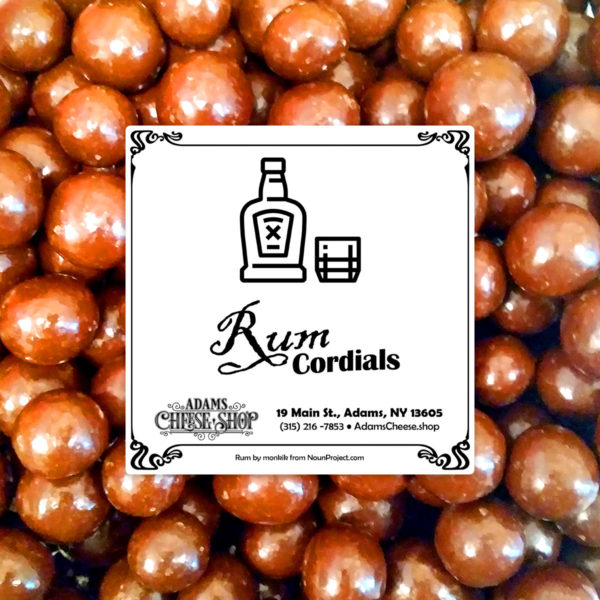 Chocolate Rum Cordials label.