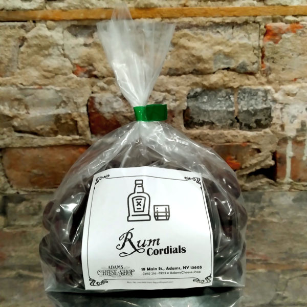 A bag of Chocolate Rum Cordials.