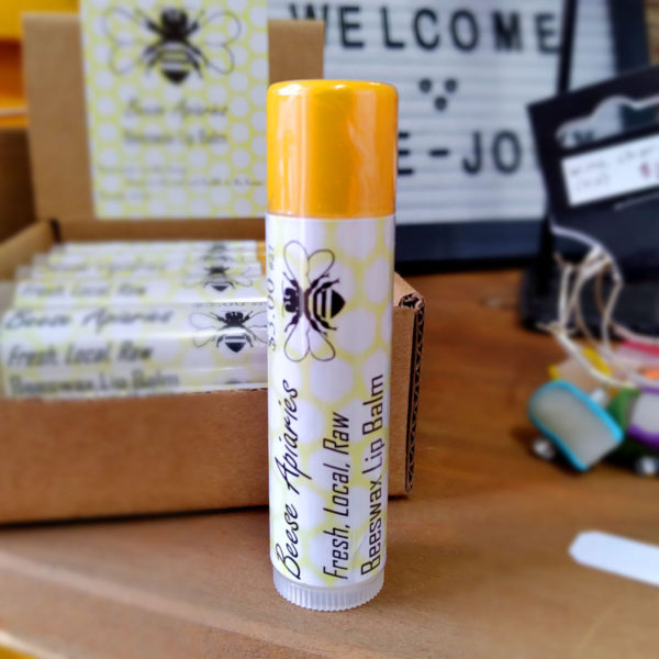 Tube of Beeswax Lip Balm by Beese Apiaries.