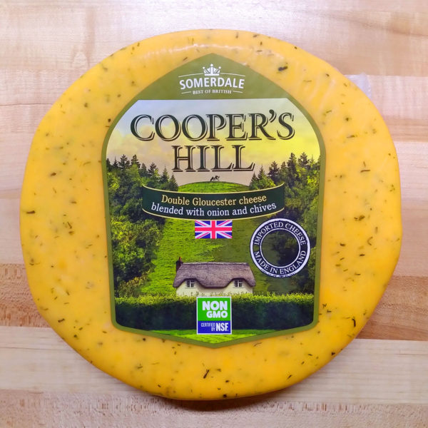 A wheel of Cooper's Hill cheese.