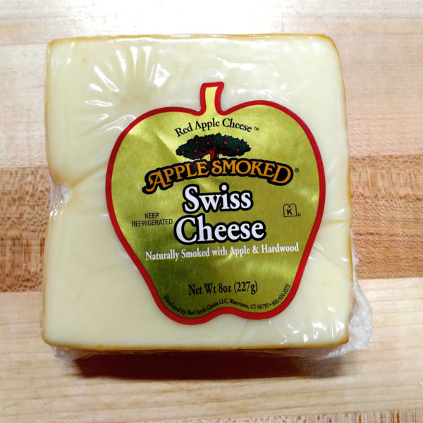 Apple Smoked Swiss Cheese in wrapper.