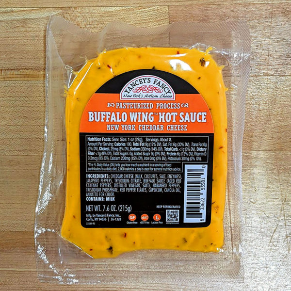 Buffalo Wing Hot Sauce Cheddar Cheese (7.6 oz.) - Yancey's Fancy