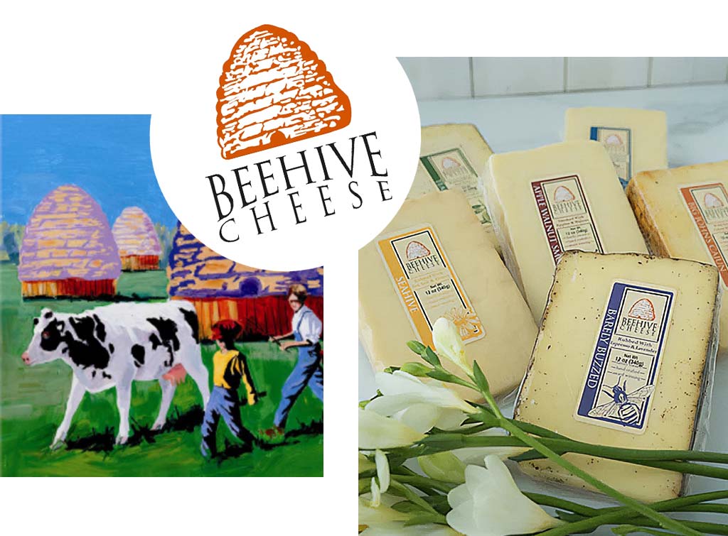 Collage of Beehive Cheese imagery.