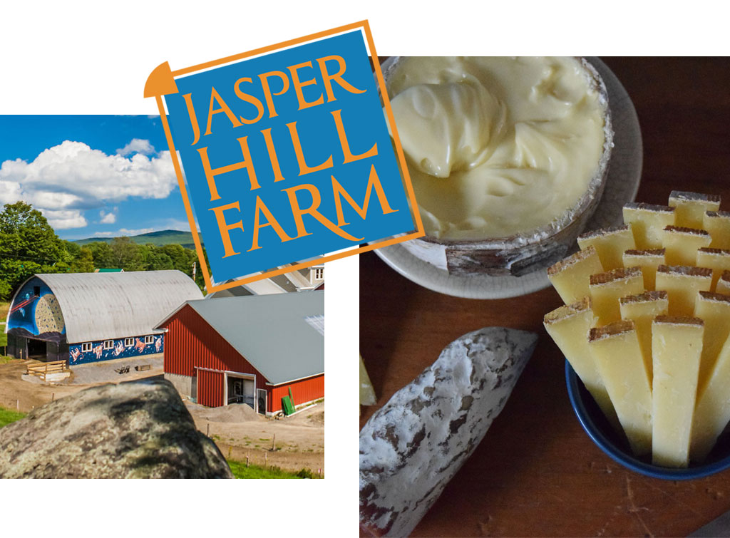 Collage of Jasper Hill Farm imagery.