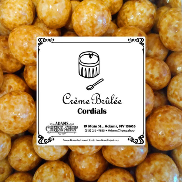 Label for Crème Brûlée Cordials.