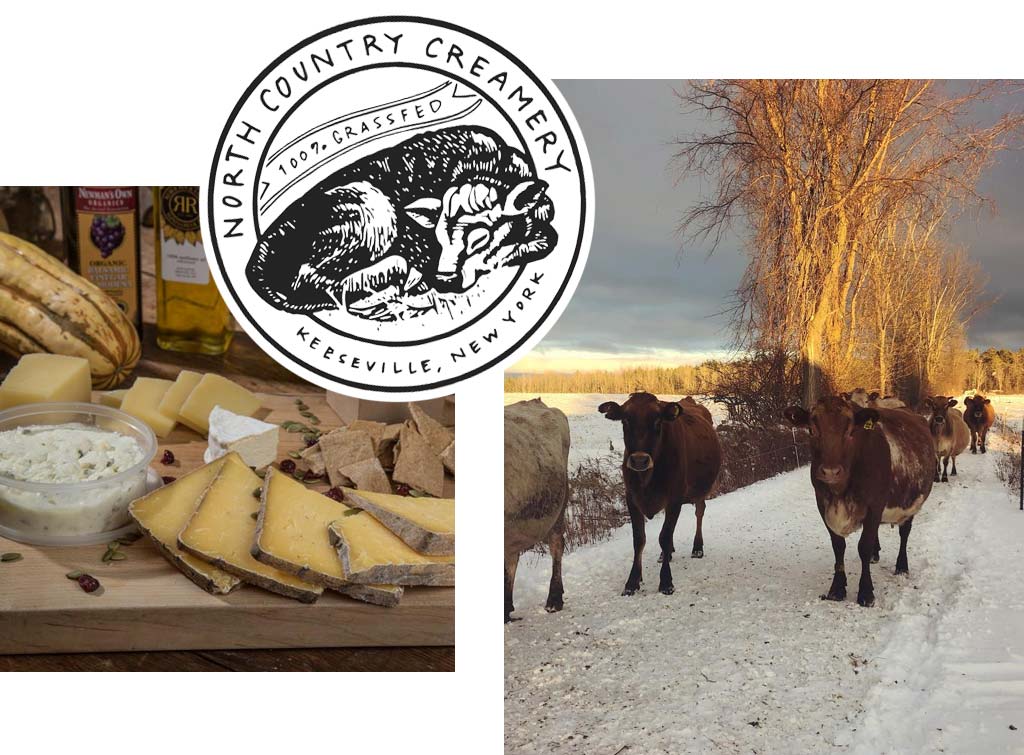 Collage of North Country Creamery imagery.