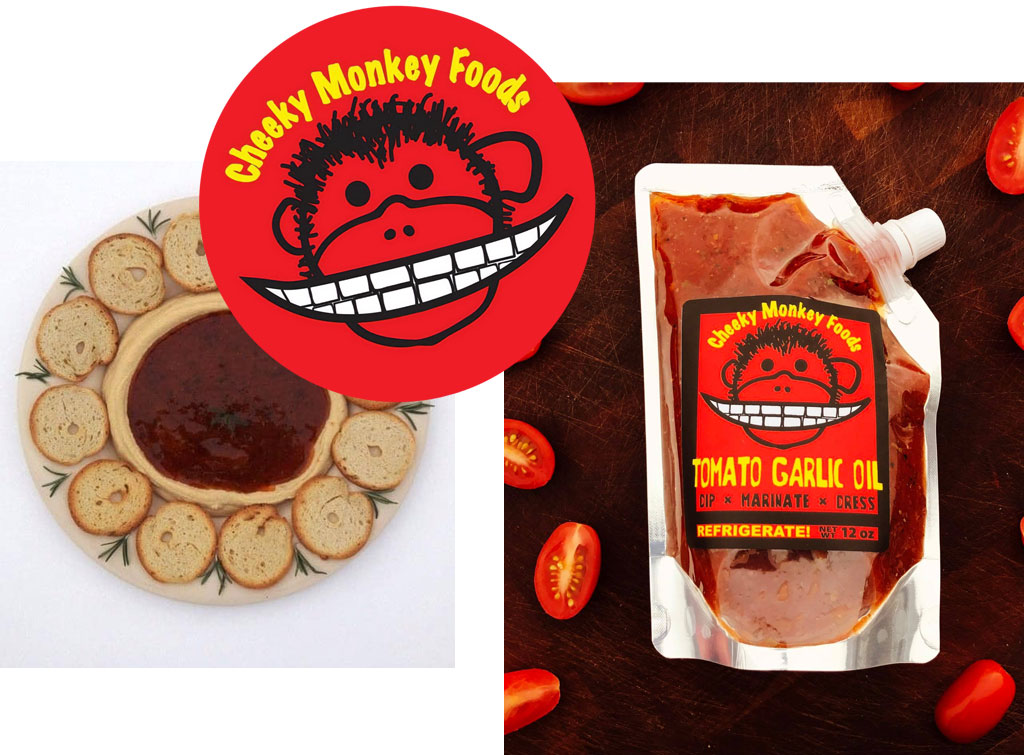 Collage of Cheeky Monkey Foods imagery.