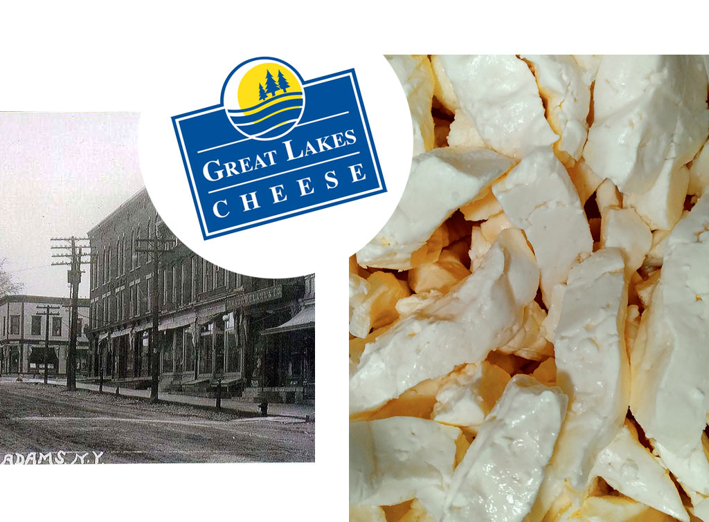 Collage of Great Lakes Cheese imagery.