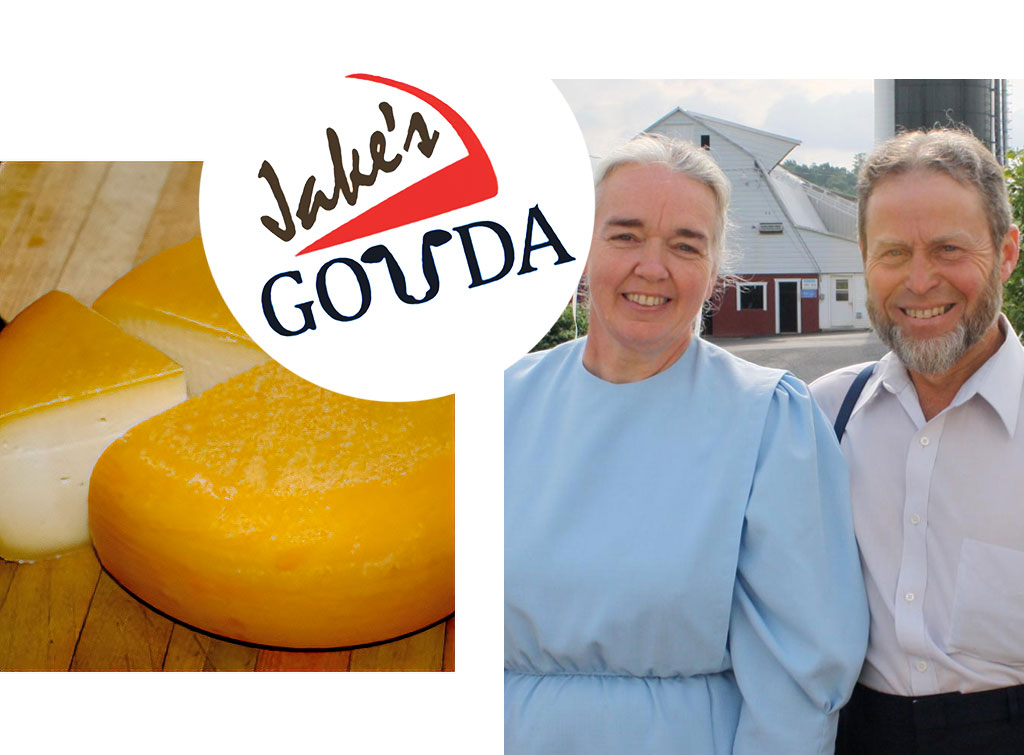 Collage of Jake's Gouda Cheese imagery.