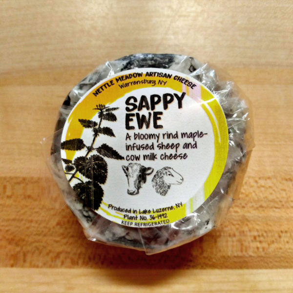 Label on an unopened package of Sappy Ewe cheese.