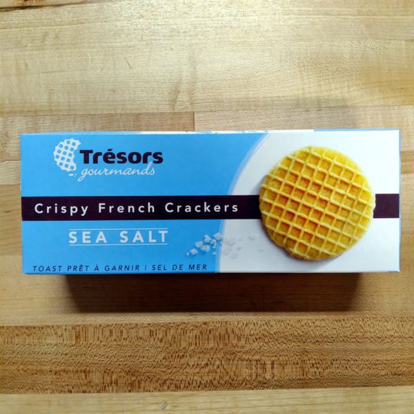 A box of sea salt Crispy French Crackers.
