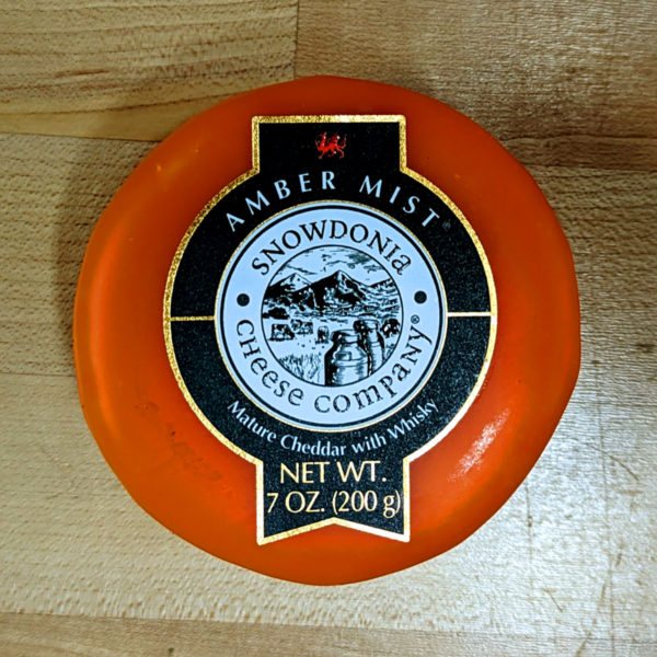 Amber Mist Whisky Cheddar (7 oz.) - Snowdonia Cheese Company