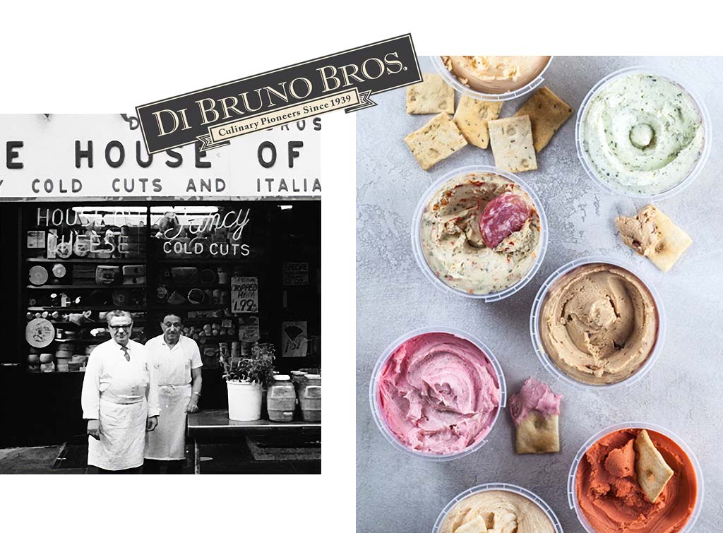 Collage of Di Bruno Bros. imagery.