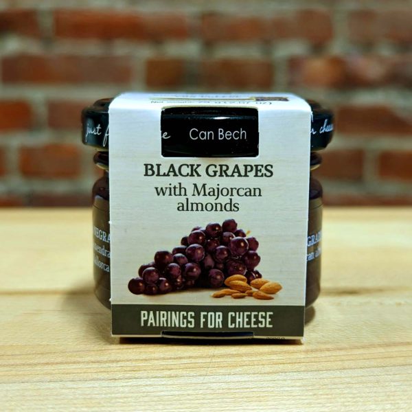 Black Grapes & Almonds pairing, front label.