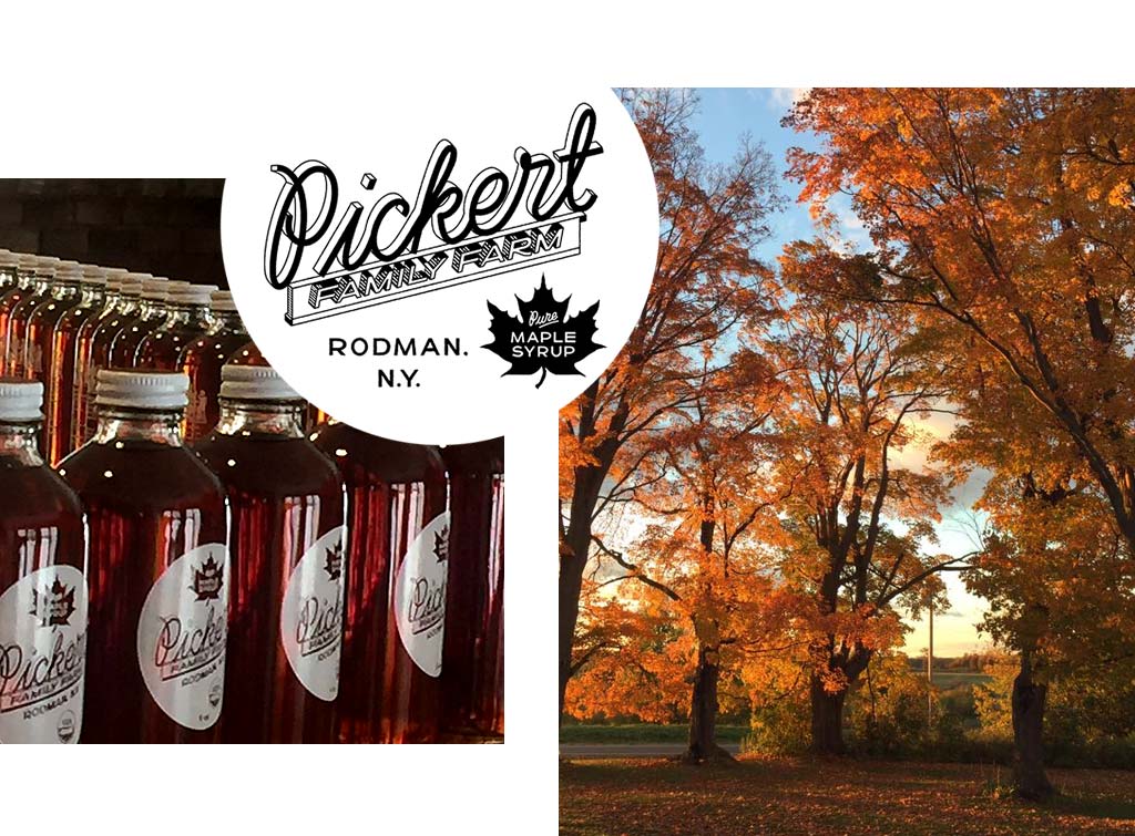 Collage of Pickert Family Farm imagery.
