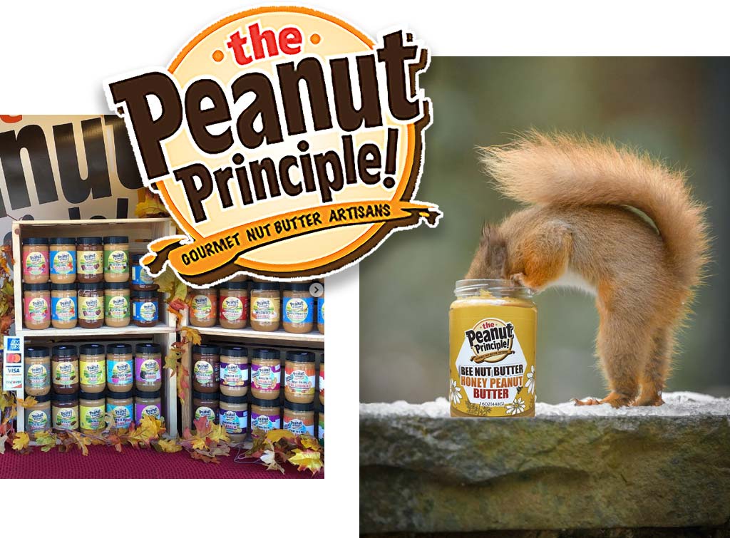Collage of The Peanut Principle imagery.