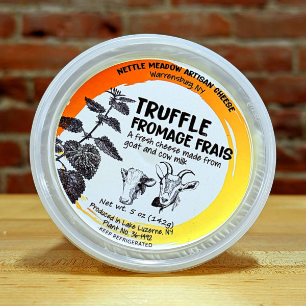 Lid of a tub of Truffle Fromage Frais.