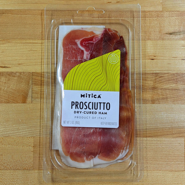 Package of Mitica Prosciutto.