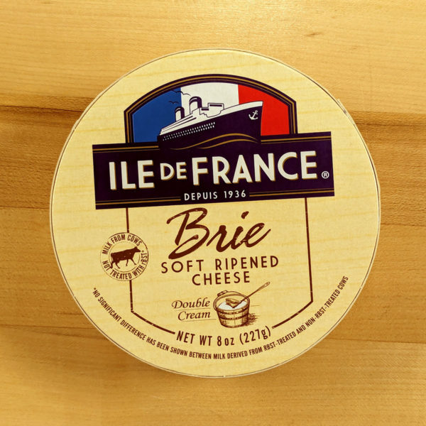Lid from packaging of Ile de France Brie.