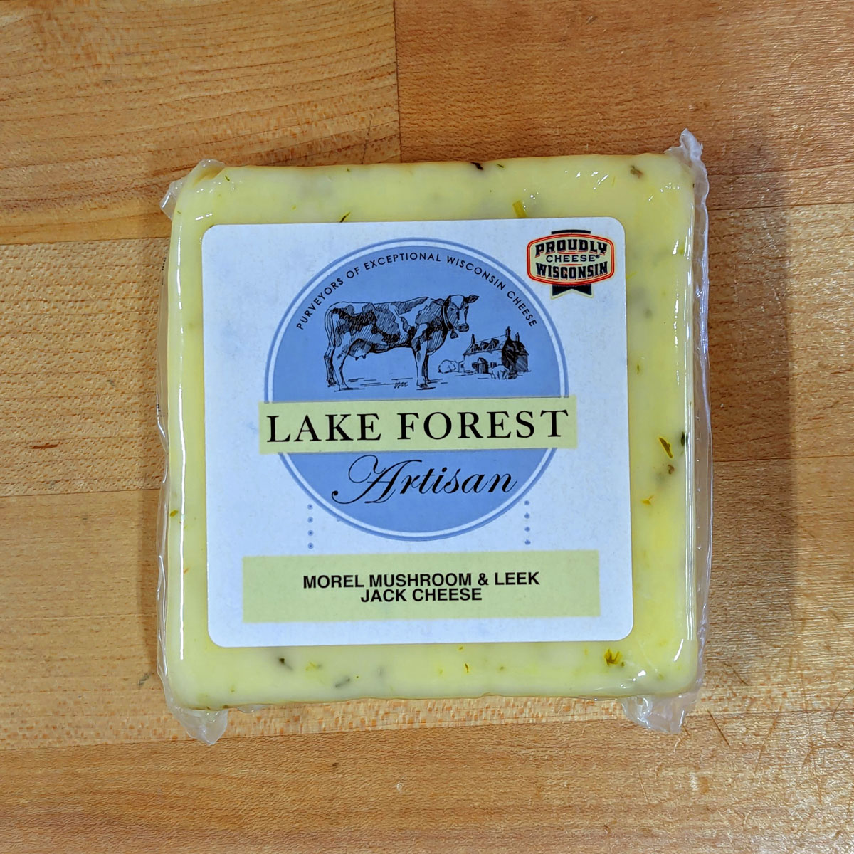 Morel Mushroom & Leek Monterrey Jack Cheese (7.5 oz.) - Lake Forest Artisan  Cheese