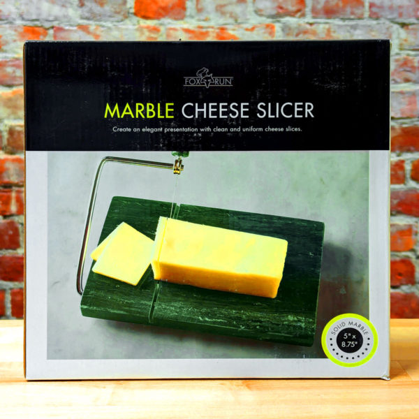 Front of the Green Marble Cheese Slicer box.