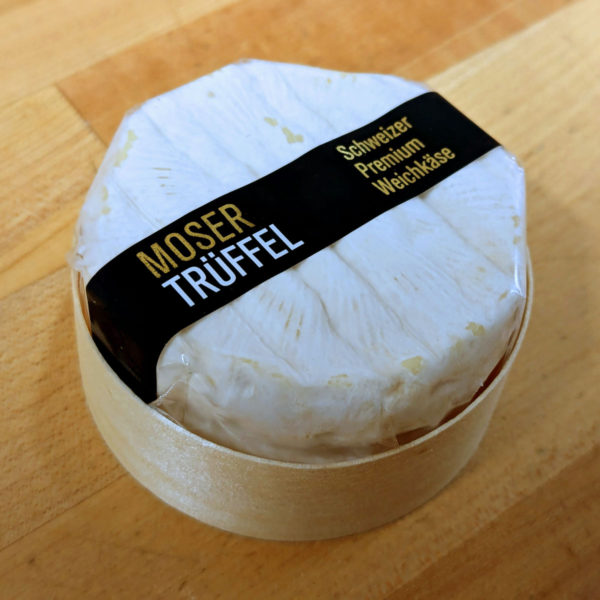 A closeup view of a package of Moser Truffel.