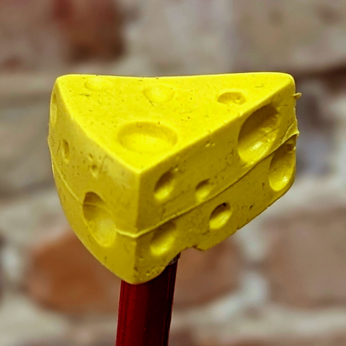 Cheese Wedge Pencil Top Eraser