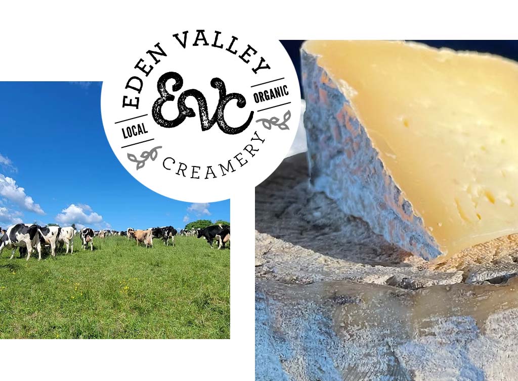 Collage of Eden Valley Creamery imagery.