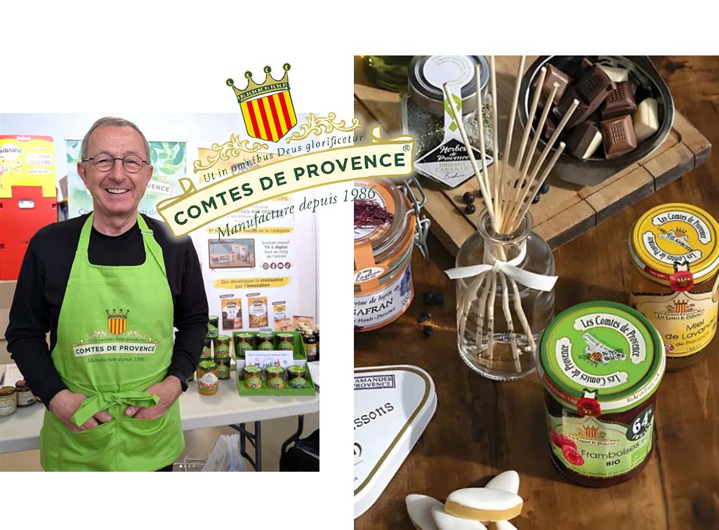 Collage of Les Comtes de Provence imagery.