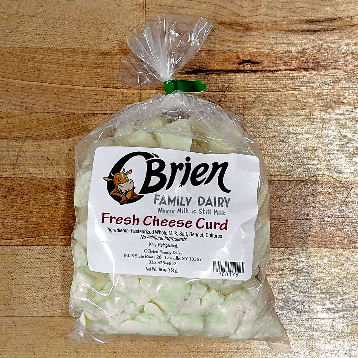 Fresh Plain Cheese Curd (1 lb.) - O'Brien Family Dairy