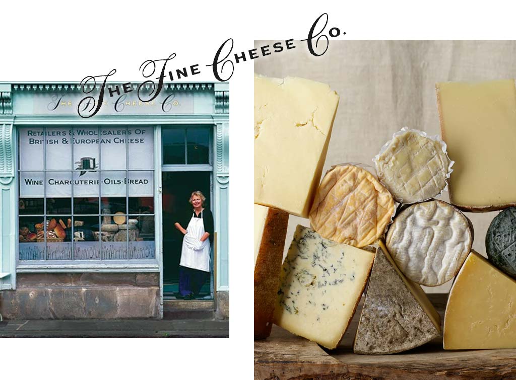 Collage of The Fine Cheese Co. imagery.