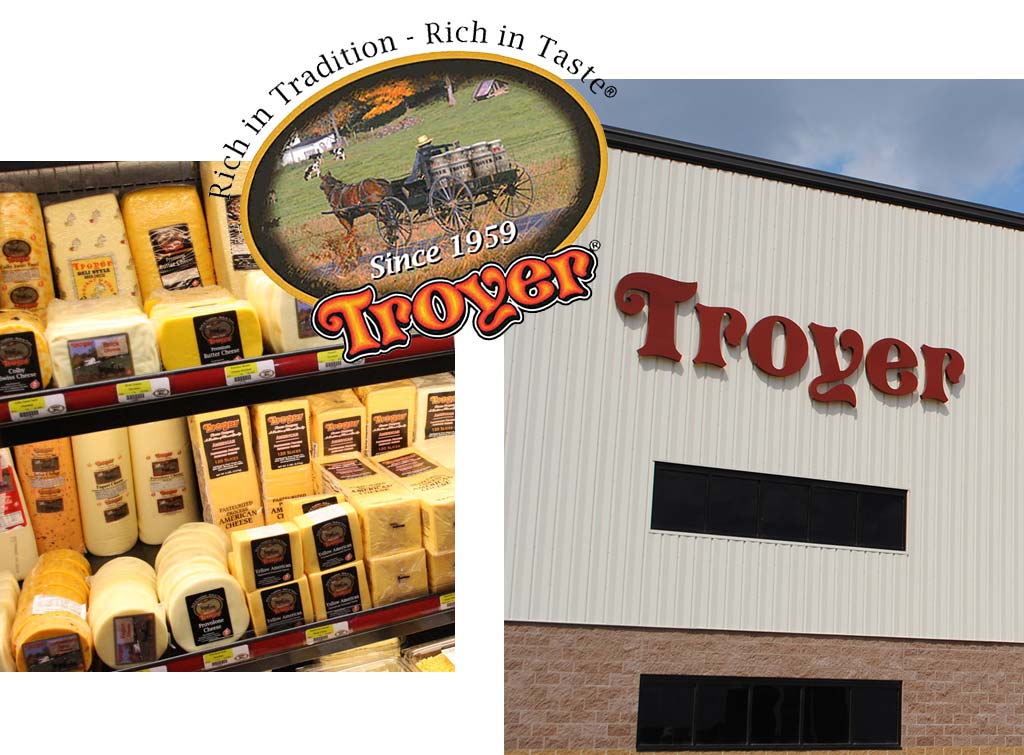 Collage of Troyer imagery.