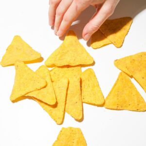 Person Getting a Piece of Chip.