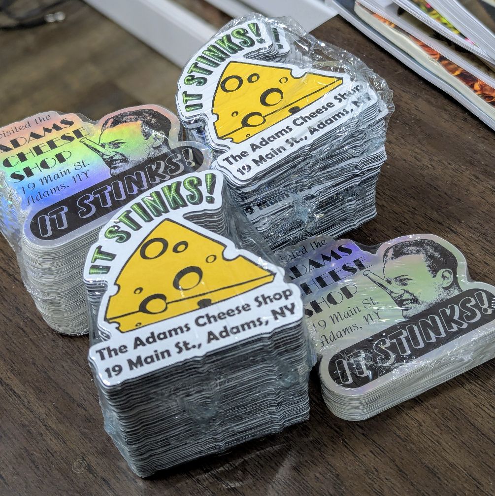 Some of the new merch that arrived for the big day.