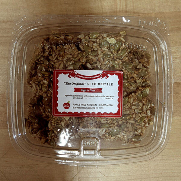 A container of original seed brittle.