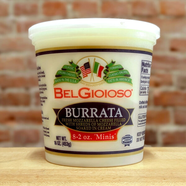 A container of BelGioioso Burrata Minis.